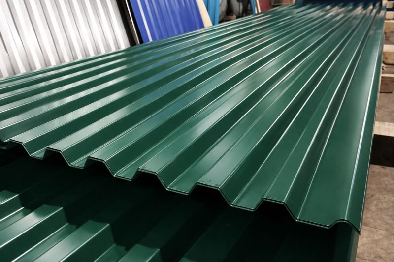 Фото для статьи: производство — линия профилирования С21 и резка в длину