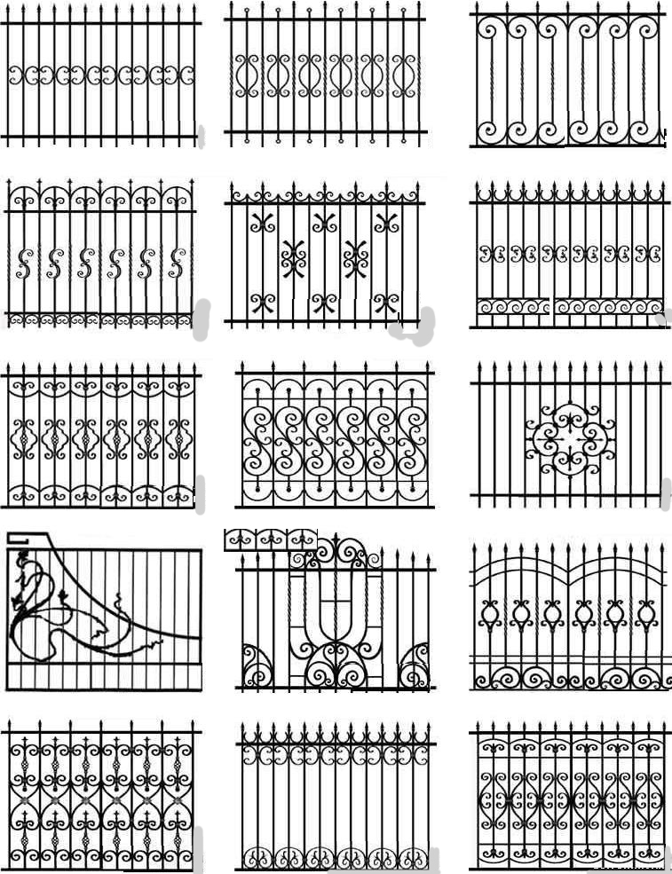 Рисунки забора из металла